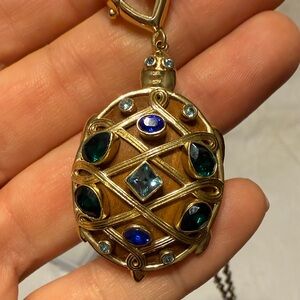 CAPUCINE DE WULF NEW Gold Charm Turtle Pendant Necklace 🐢 Made in India NWT